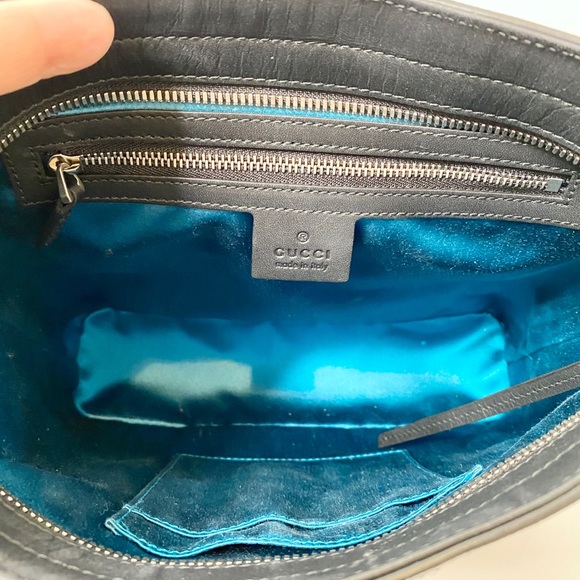 Auth Gucci Suede Dragon Embroidered Bucket Bag - Picture 13 of 16